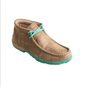 Twisted x womens/ kids driving Mocs - turquoise